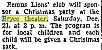 Bryce Theatre - Dec 1957